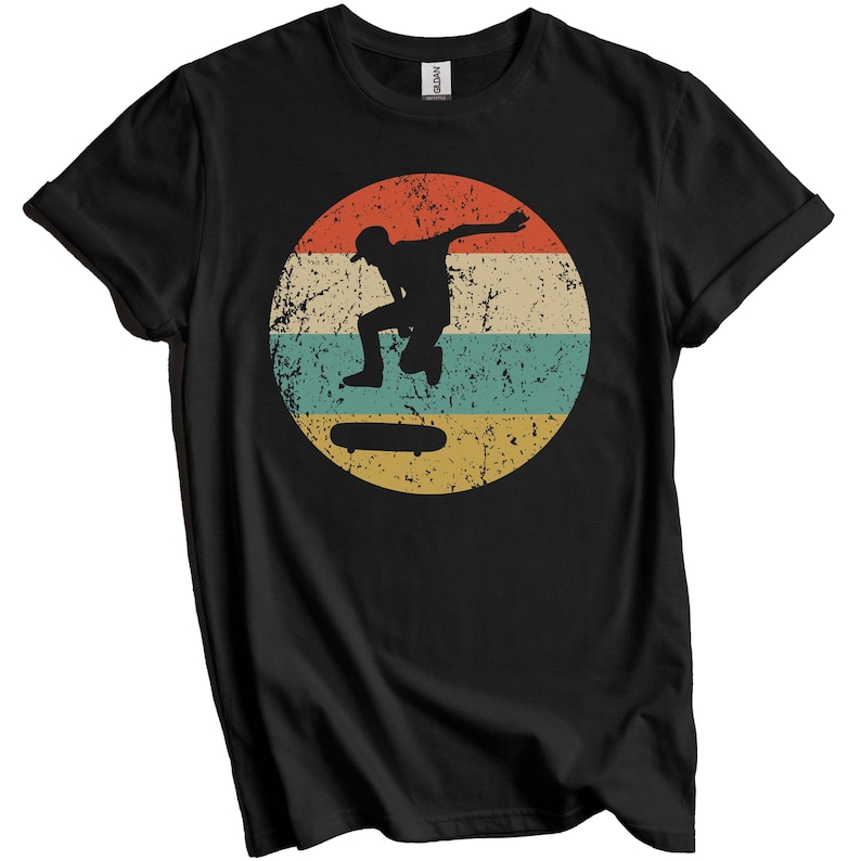 Skateboard Shirt - Vintage Retro Skateboard T-Shirt - Skateboard Geschenk - Skater Icon Shirt Black