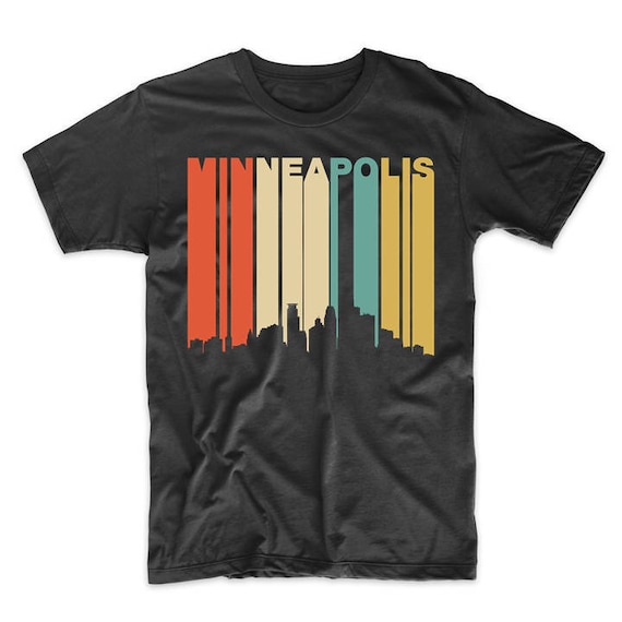 Minneapolis Shirt - Retro 1970's Style Minneapolis Minnesota Skyline T-Shirt - Men's Minneapolis Minnesota Shirt, Minneapolis MN Shirt