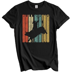 Retro Bull Riding Shirt - Gift for Bull Rider - Cowboy Shirt - Rodeo Shirt - Cowboy Gift