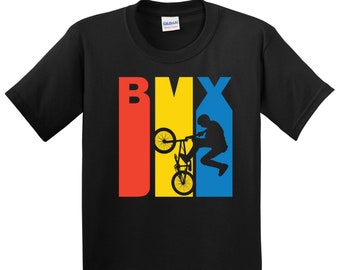 Kids BMX Shirt - Retro BMX Bike Youth T-Shirt - Boys BMX Shirt - Kids Bike Gift