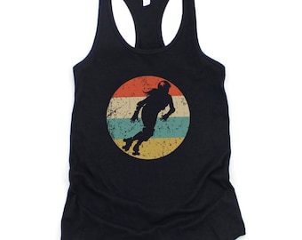 Roller Derby Tank Top - Retro Roller Derby Skater Tank Top - Women's Racerback Tank Top - Girls Sports Female Athlete Shirt