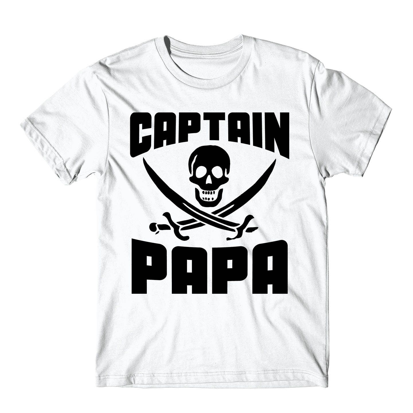Grandpa Shirt Captain Papa Skull and 
