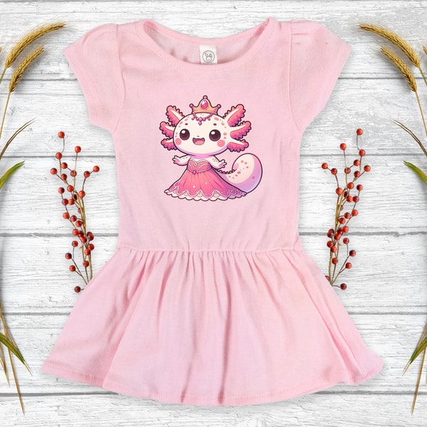 Axolotl Princess Dress - Cute Axolotl Dress for Girls - Cute Animal Outfit for Toddler Girls