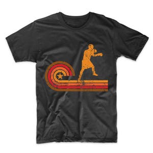 Men&#39;s Boxing Shirt - Retro Style Boxer Silhouette Boxing T-Shirt by Really Awesome Shirts