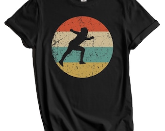 Fencing Shirt - Gift for Fencer - Vintage Retro Fencer T-Shirt - Fencing Icon Shirt