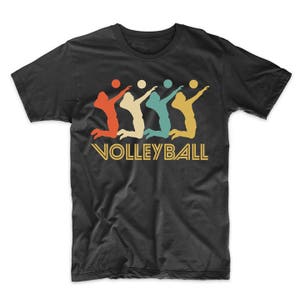 Volleyball Shirt - Volleyball Player Retro Pop Art Volleyball Graphic T-Shirt by Really Awesome Shirts