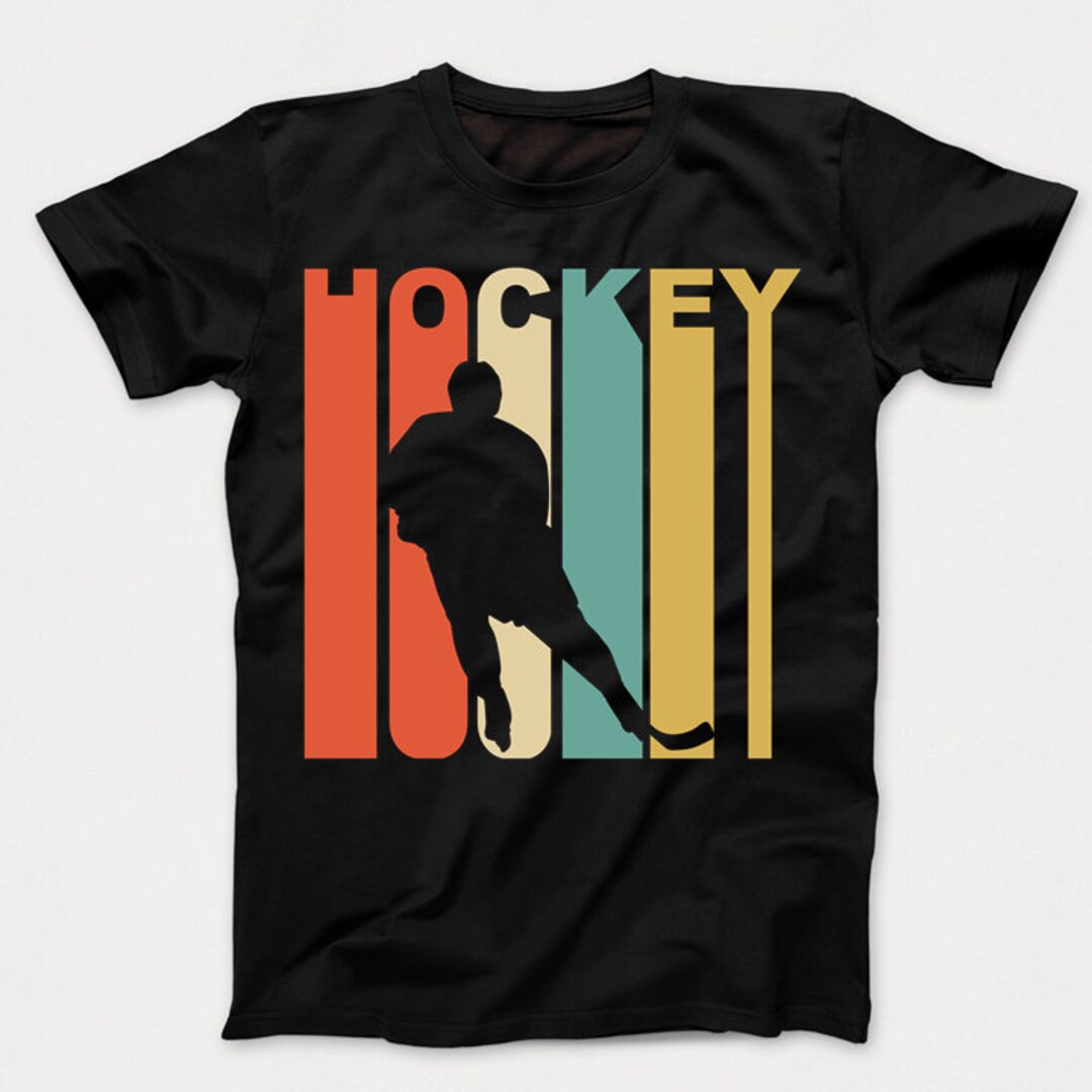 Kids Hockey Shirt Retro 1970's Style Hockey Player - Etsy
