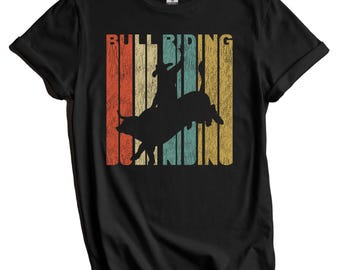 Retro Bull Riding Shirt - Gift for Bull Rider - Cowboy Shirt - Rodeo Shirt - Cowboy Gift