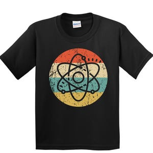 Kids Chemistry Shirt - Retro Science T-Shirt - Atom Icon Youth Shirt image 1