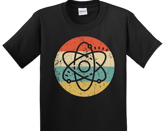 Kids Chemistry Shirt - Retro Science T-Shirt - Atom Icon Youth Shirt