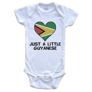 Just A Little Guyanese Baby Bodysuit - Funny Guyana Flag   Baby Bodysuit