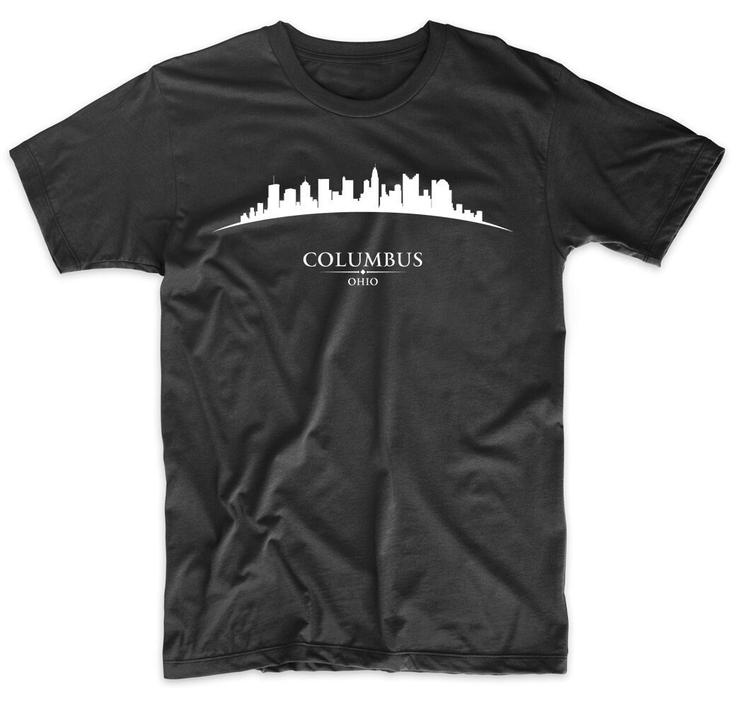 Columbus Ohio Shirt Men's Columbus OH Shirt Vintage Retro 1970's Style Columbus Ohio Cityscape Downtown Skyline T-Shirt Columbus Shirt