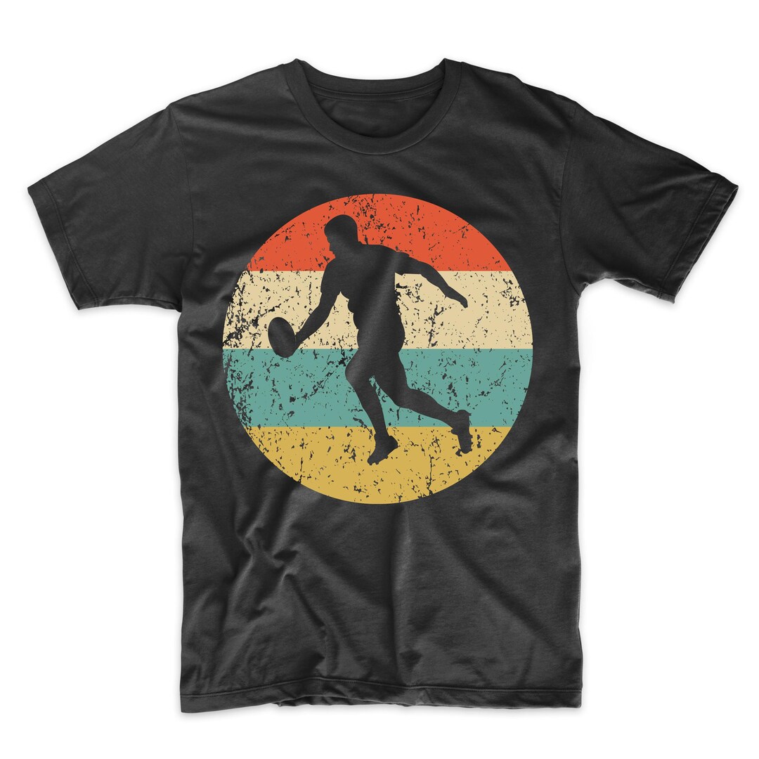 Men's Rugby Player Shirt Retro Sports Tshirt Rugby Player Icon Shirt