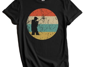 Camiseta de Pesca - Camiseta Vintage Retrô de Pescador - Presente para Pescadores - Camiseta Ícone da Pesca
