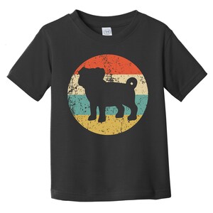 Pug Toddler Shirt - Retro Style Dog Icon Toddler T-Shirt