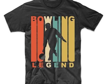 Retro Bowling Shirt - 1970's Style Bowling Legend Bowler T-Shirt by Really Awesome Shirts