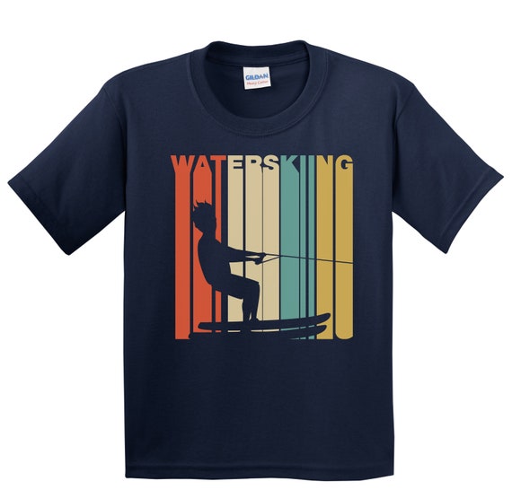 Waterskiing Kids Tee by Retro Boater Waterskiing Kids Tee by Retro Boater