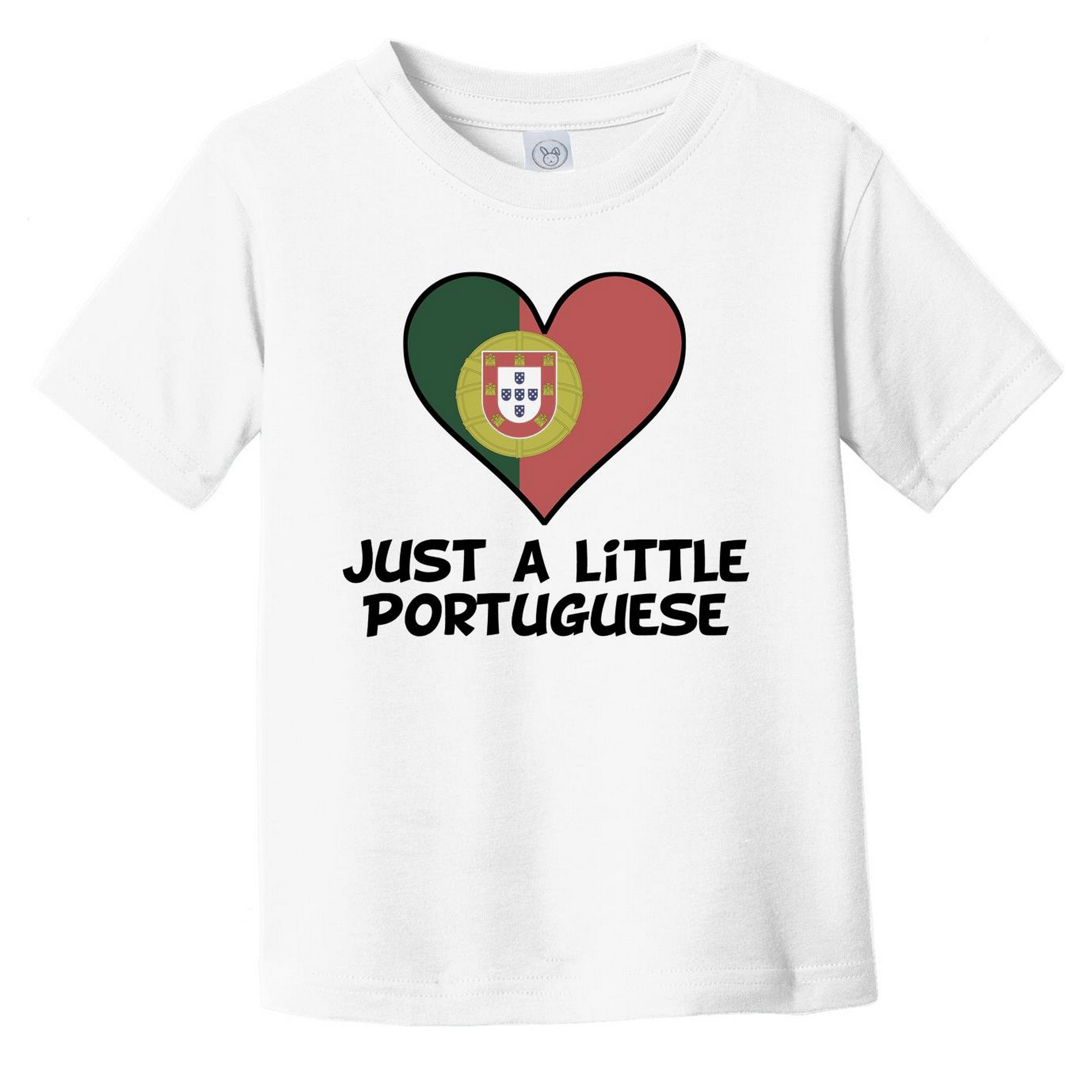 Just A Little Portuguese Baby T-shirt - Funny Portugal Flag Infant ...