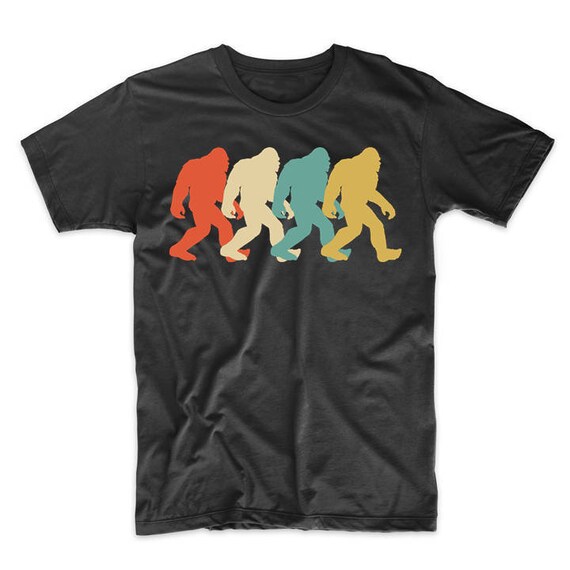 Bigfoot Silhouette Retro Pop Art Sasquatch Graphic T-Shirt Bigfoot Silhouette Retro Pop Art Sasquatch Graphic T-Shirt
