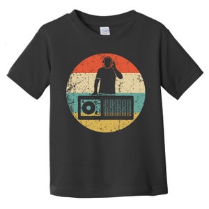 Toddler Music Shirt - Retro DJ Booth Icon Toddler T-Shirt