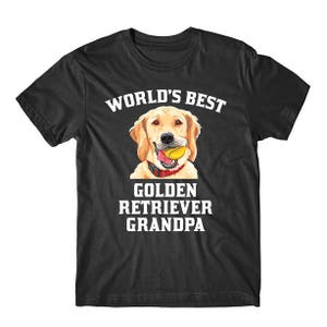 World's Best Golden Retriever Grandpa Dog Graphic T-Shirt by Really Awesome Shirts