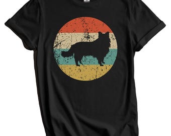 Border Collie Shirt - Vintage Retro Border Collie T-Shirt - Border Collie Owner Gift - Vintage Style Border Collie Gift