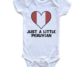 Babyromper Just A Little Peruvian - Rompertje met grappige Peruaanse vlag