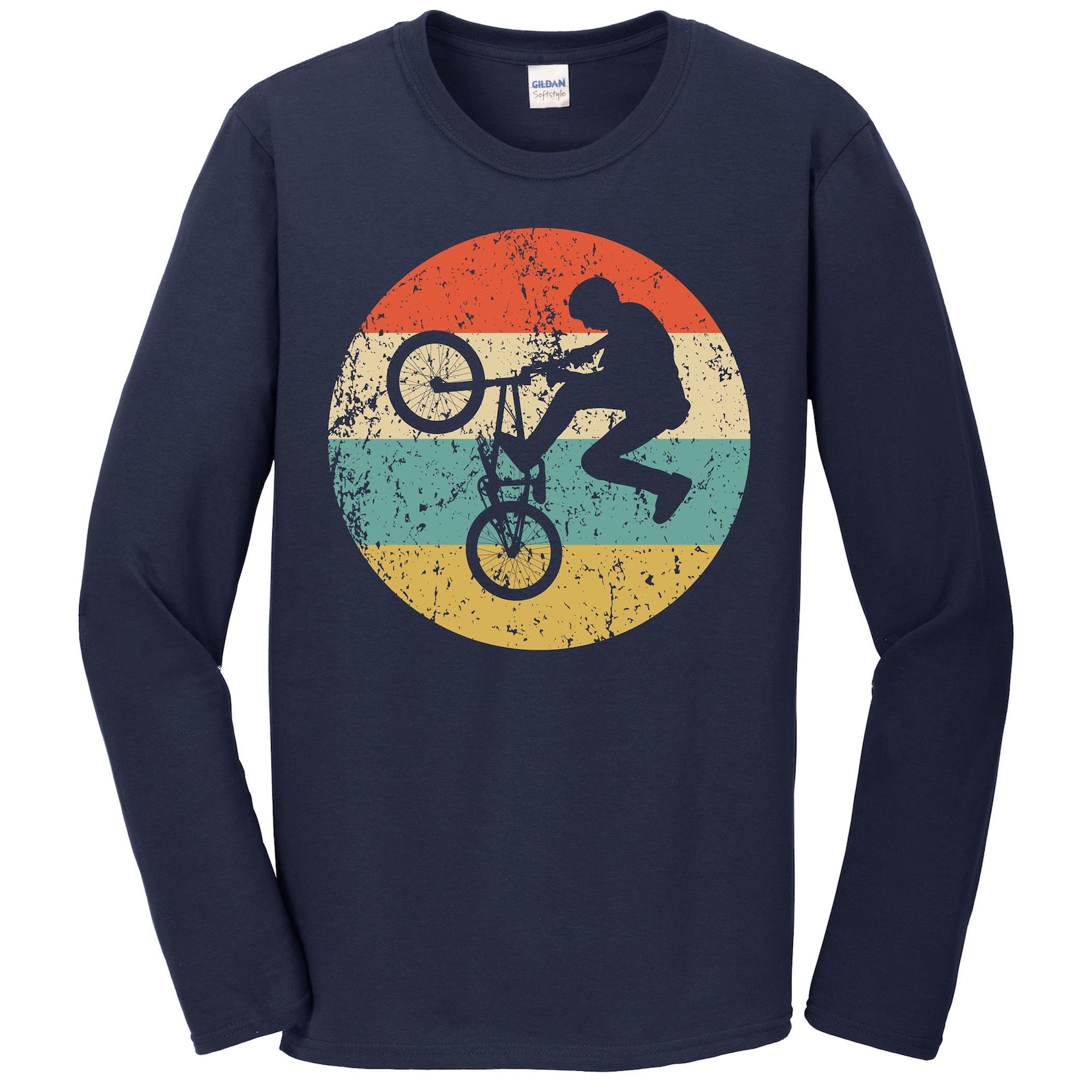 BMX Shirt Vintage Retro BMX Bike Rider Long Sleeve T-shirt - Etsy