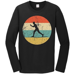 Cross Country Skiing Shirt - Vintage Retro Skier Long Sleeve T-Shirt - Cross Country Skier Icon Shirt