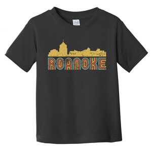 Roanoke Toddler Shirt - Retro Style Roanoke Virginia Skyline Toddler T-Shirt