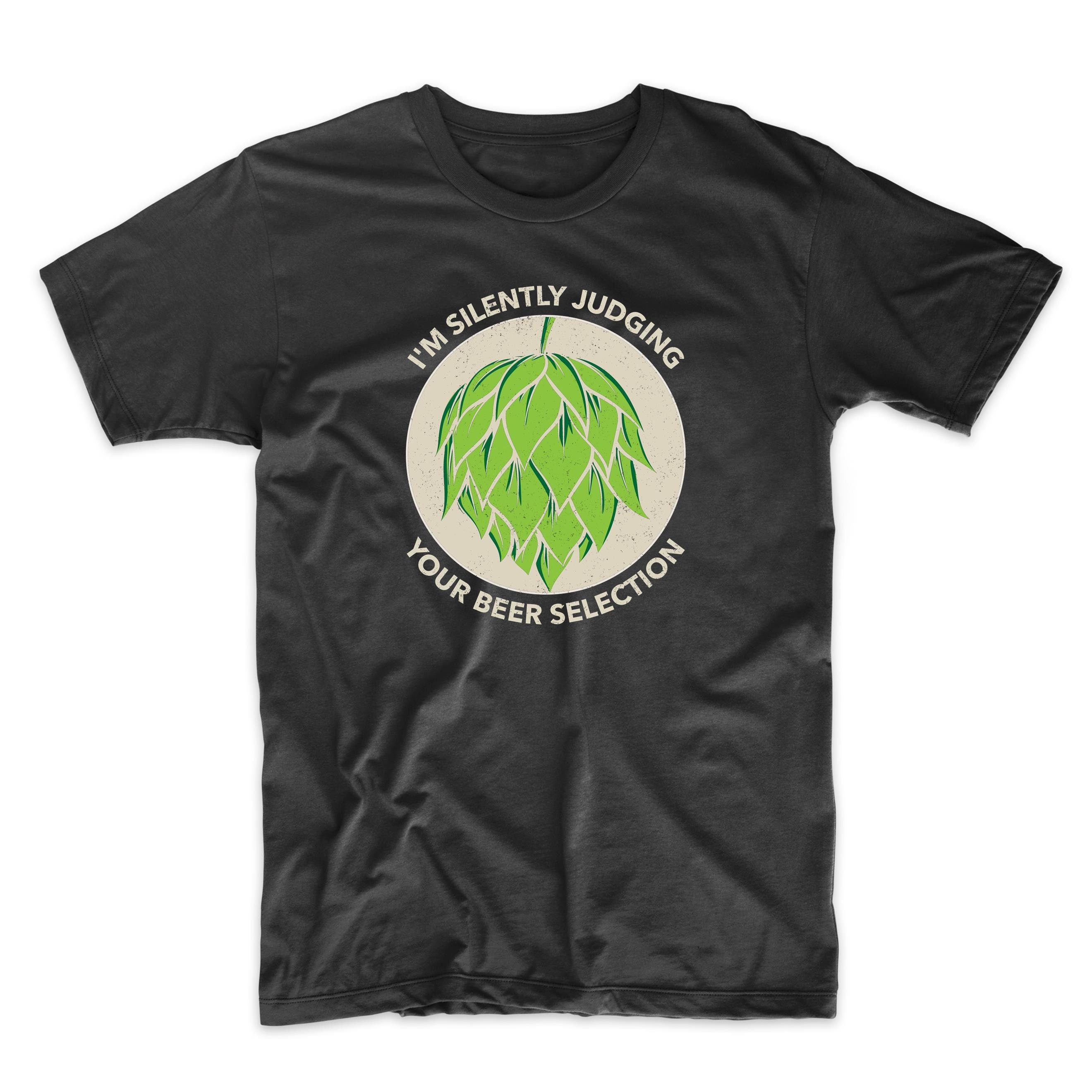 Men's Craft Beer Shirt - I'm Silently Judging Your Beer Selection Funny Craft Beer Hops Distressed T-Shirt