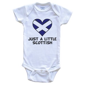 Just A Little Scottish One Piece - Funny Scotland Flag   Baby Bodysuit