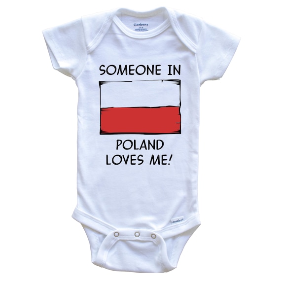 Someone in Poland Loves Me Polish Flag Baby Bodysuit One Piece