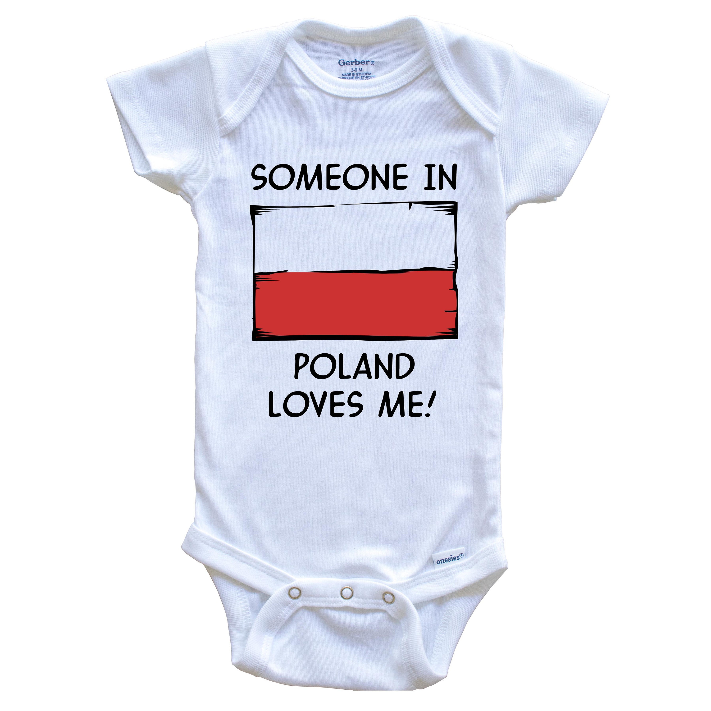 Someone in Poland Loves Me Polish Flag Baby Bodysuit One Piece Baby Bodysuit  -  Canada