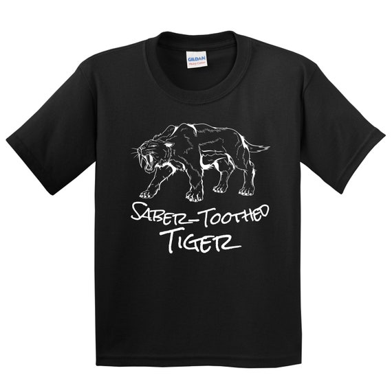Sabretooth Tiger Mascot Kid's T-Shirt 