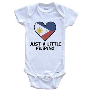 Just A Little Filipino Baby Bodysuit - Funny Philippines Flag   Baby Bodysuit