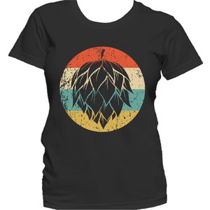 Women&#39;s Beer Shirt - Retro Craft Beer T-Shirt - Hops Icon Shirt