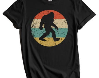 Camiseta Pé Grande - Camiseta Sasquatch Retrô - Ideia de Presente Pé Grande para Homens - Camiseta Ícone do Sasquatch