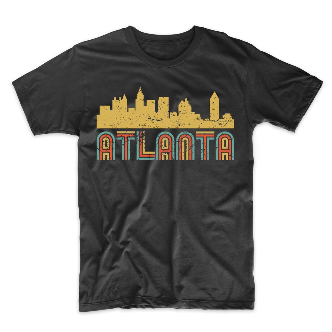 Atlanta Retro Men's Atlanta Shirt - Retro Vintage Style Atlanta Georgia Skyline T ...