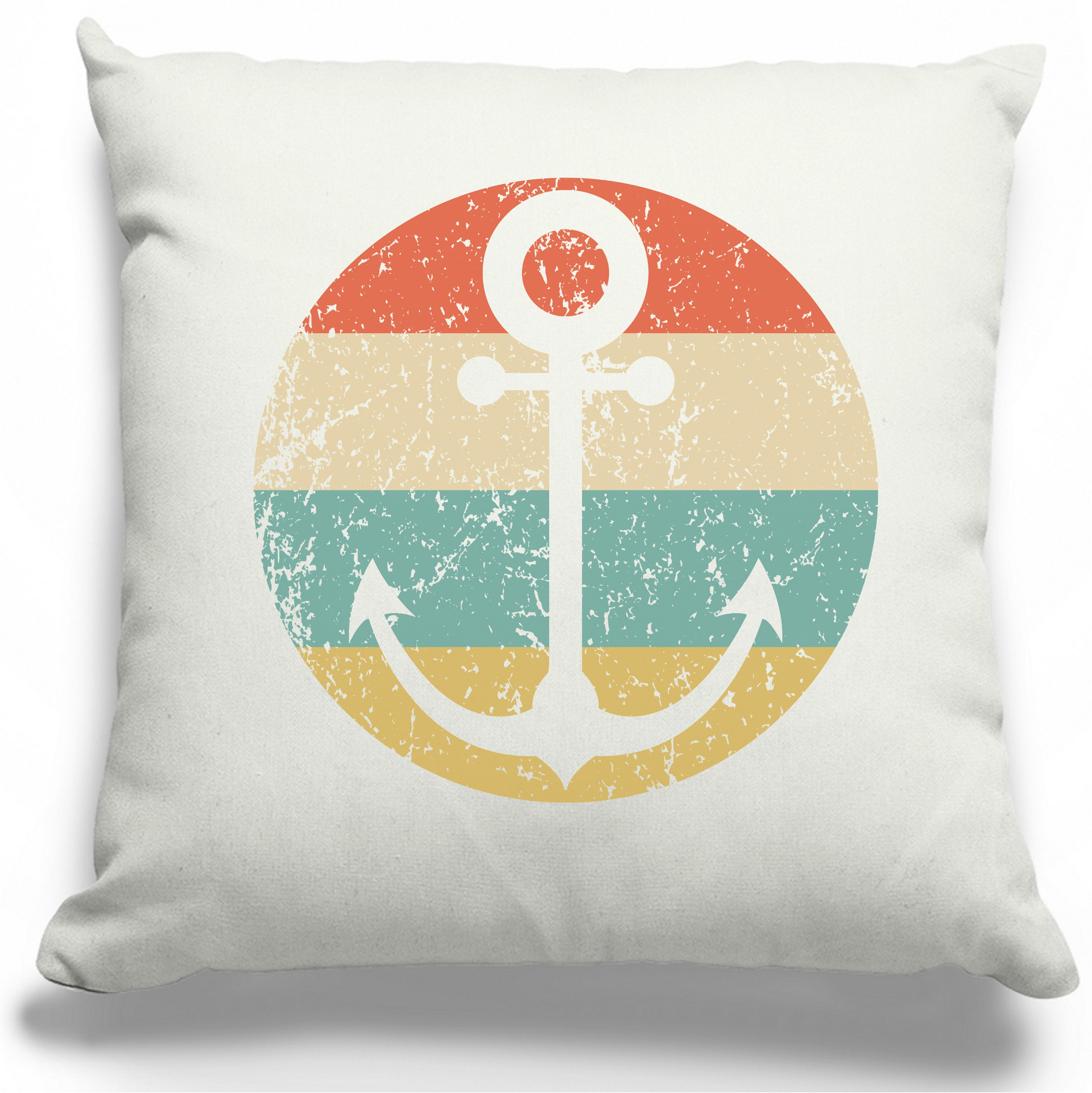 Nautical Sailing Retro Boat Anchor Icon Pillow Case 100% Cotton