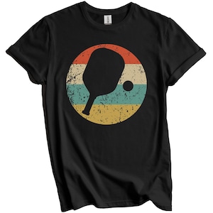 Pickleball Shirt - Pickleball Gift - Retro Pickleball Paddle Icon T-Shirt