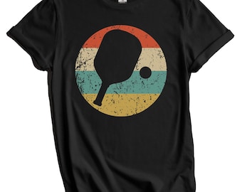 Pickleball Shirt - Pickleball Gift - Retro Pickleball Paddle Icon T-Shirt