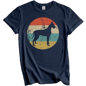 Great Dane Shirt - Vintage Retro Great Dane T-Shirt - Great Dane Owner Gift - Vintage Style Great Dane Gift Navy Blue