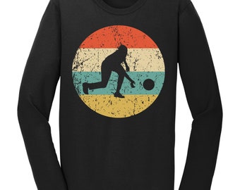 Bowling Shirt - Vintage Retro Bowler Long Sleeve T-Shirt - Bowling Icon Shirt
