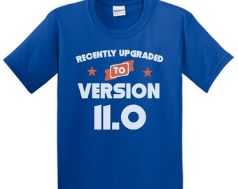 Boys 11th Birthday Shirt - Recently Upgraded To Version 11.0 Funny 11th Birthday Kids T-Shirt