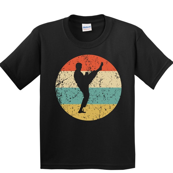 Kids Karate Shirt - Retro Martial Arts Icon Shirt - Youth Karate T-Shirt - Karate Gift for Kids