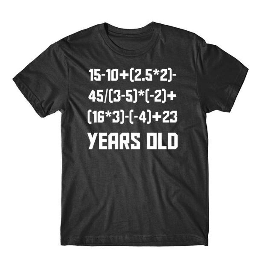 40th Birthday Shirt 40 Years Old Algebra Equation T-shirt by - Etsy