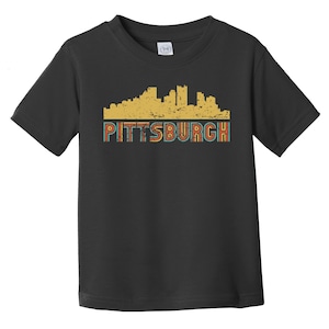 Pittsburgh Toddler Shirt - Retro Style Pittsburgh Pennsylvania Skyline Toddler T-Shirt