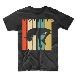 Retro High Jump Shirt - Vintage 1970&#39;s Style High Jumper Track And Field T-Shirt by Really Awesome Shirts