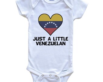 Just A Little Venezuelan One Piece - Funny Venezuela Flag   Baby Bodysuit
